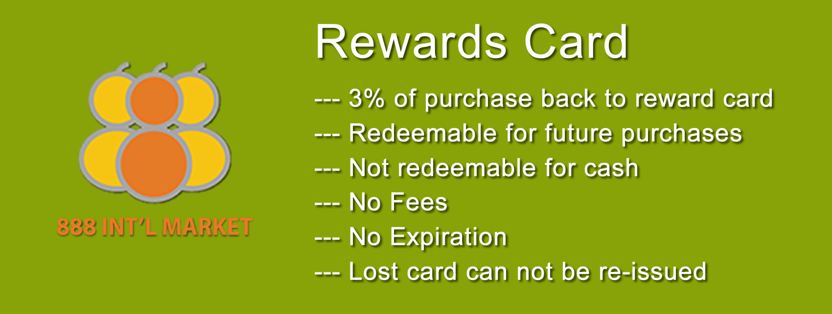 888 Reward Program!