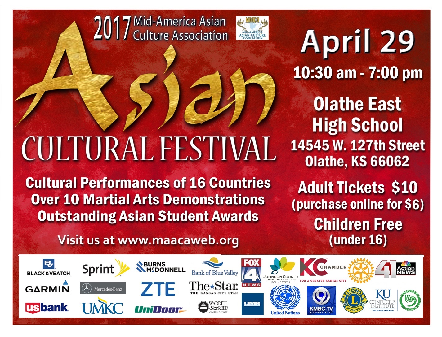 MAACA Asian Cultural Festival Poster